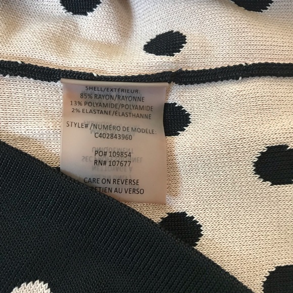 Alice + Olivia Polka Dot Knit Sheath Dress Size Small - Picture 5 of 7